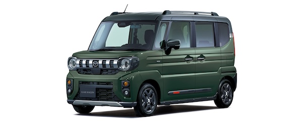 フレアワゴンのクールカーキガンメタルーフ