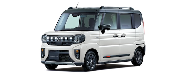 フレアワゴンのソフトベージュガンメタルーフ